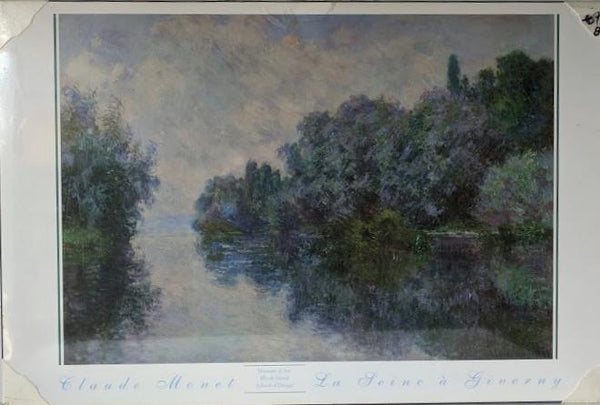 La Seine a Giverny by Claude Monet - 24 X 36 Inches (Laminate Art Print)