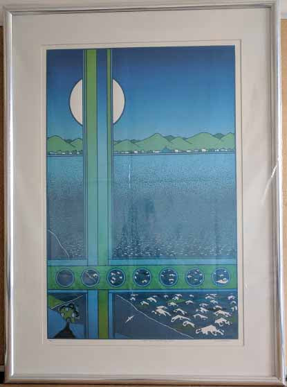 O Ce Profond Mystère, 1975 by Pierre Leon Tetreault - 27 X 37 Inches (Metal Frame - Lithograph with Matte Numbered & Signed) 24/75