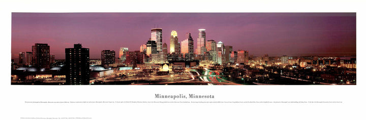 Minneapolis, Minnesota by James Blakeway - 14 X 40" - Fine Art Poster.