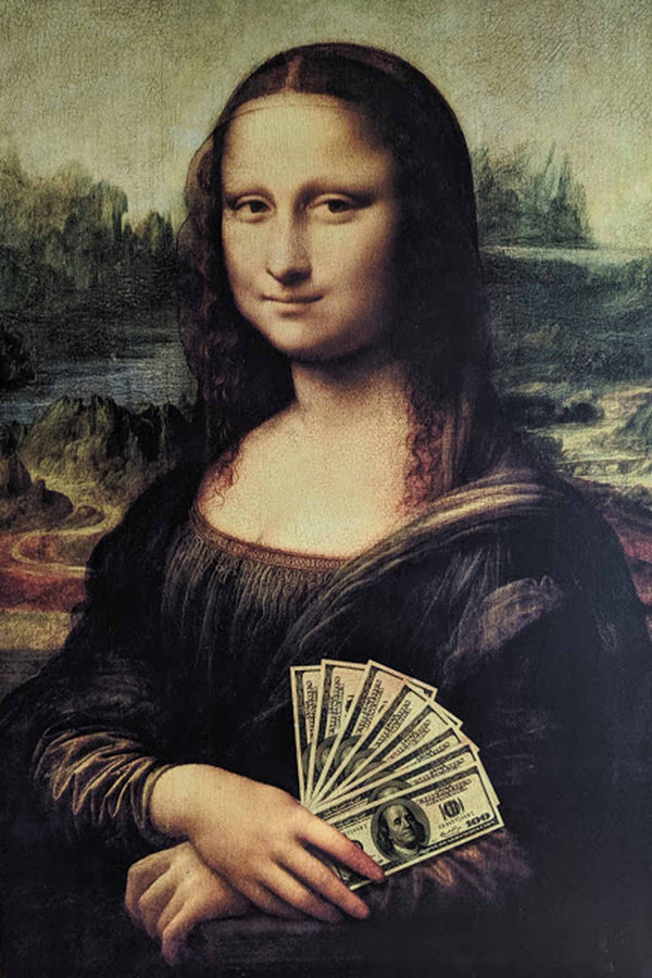 Mona Lisa (Money) - 24 X 36 inches  (Giclee Canvas Rolled)