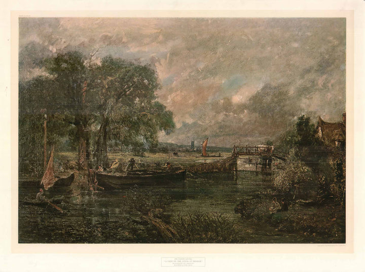 A View on the Stour at Dedham by John Coustable - 26 X 34" - Fine Art Poster.