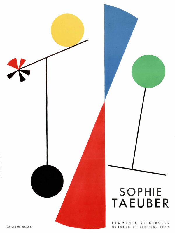 Segments de Cercles - Cercles et Lignes, 1932 de Sophie Taeuber - (Lithographie/Affiche)