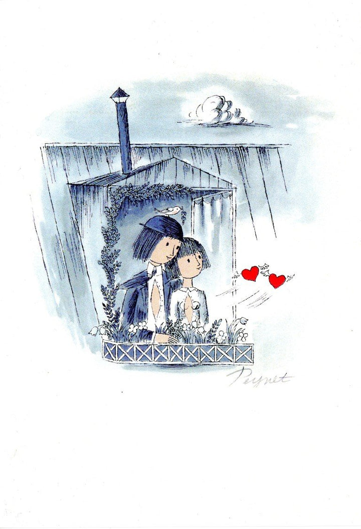 Our Hearts are Made for Each Other by Raymond Peynet - 5 X 7 Inches (Greeting Card)