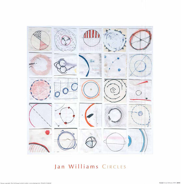 Circles by Jan Williams - 16 X 16 Inches (Art Print)