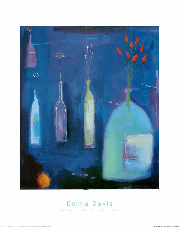 One Big Blue Jar by Emma Davis - 16 X 20" - Fine Art Posters.