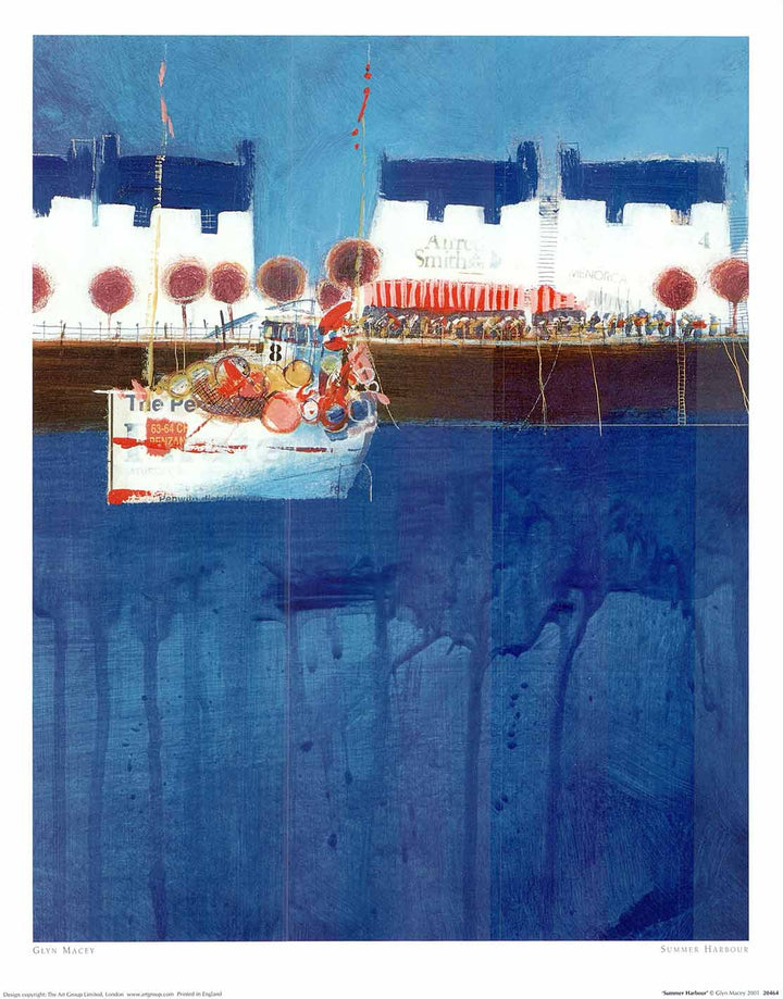 Summer Harbour by Glyn Macey - 16 X 20" - Fine Art Poster.