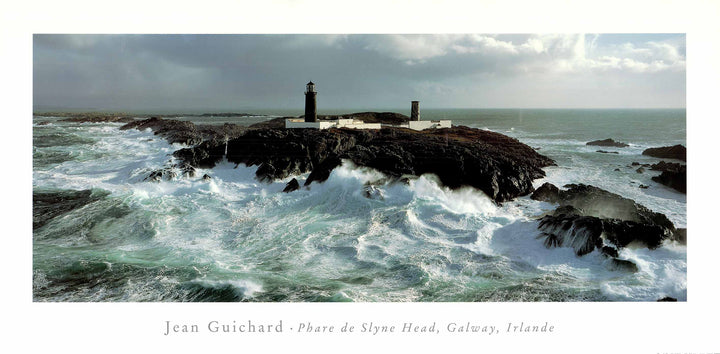 Phare De Slyne Head, Galway, Irland by Jean Guichard - 20 X 40" - Fine Art Poster.