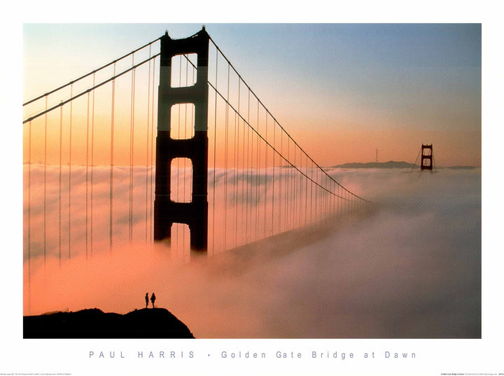 Golden Gate Bridge at Dawn  by Paul Harris -  24 X 32" - Fine Art Poster.