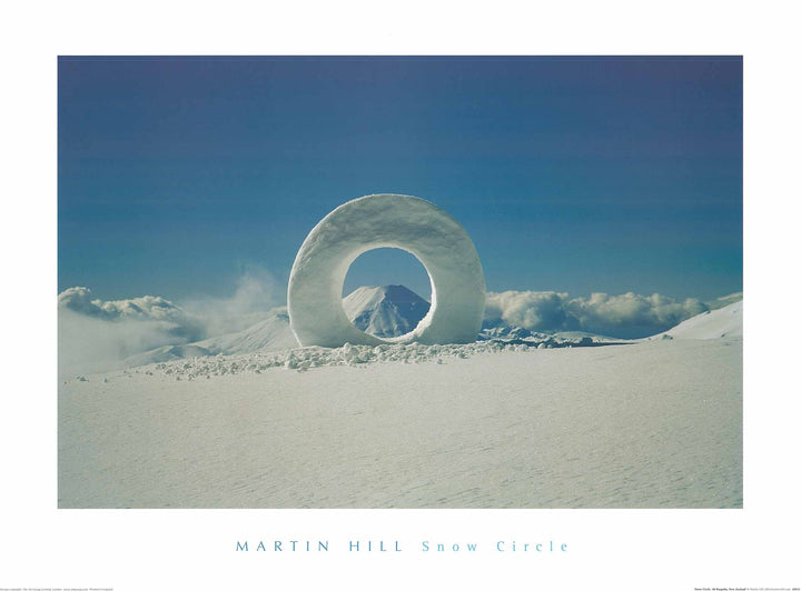 Snow Circle. Mt Ruapehu, New Zealand by Martin Hill - 24 X 32" - Fine Art Poster.