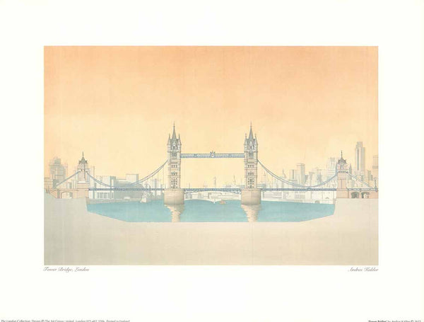 Tower Bridge by Andras Kaldor - 12 X 16" - Fine Art Posters.