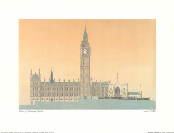 House of Parliament by Andras Kaldor - 12 X 16" - Fine Art Posters.