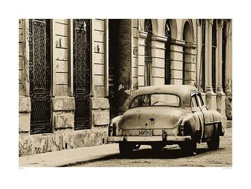Vintage Car, Havana, Cuba by Lee Frost - 24 X 32" - Fine Art Poster.