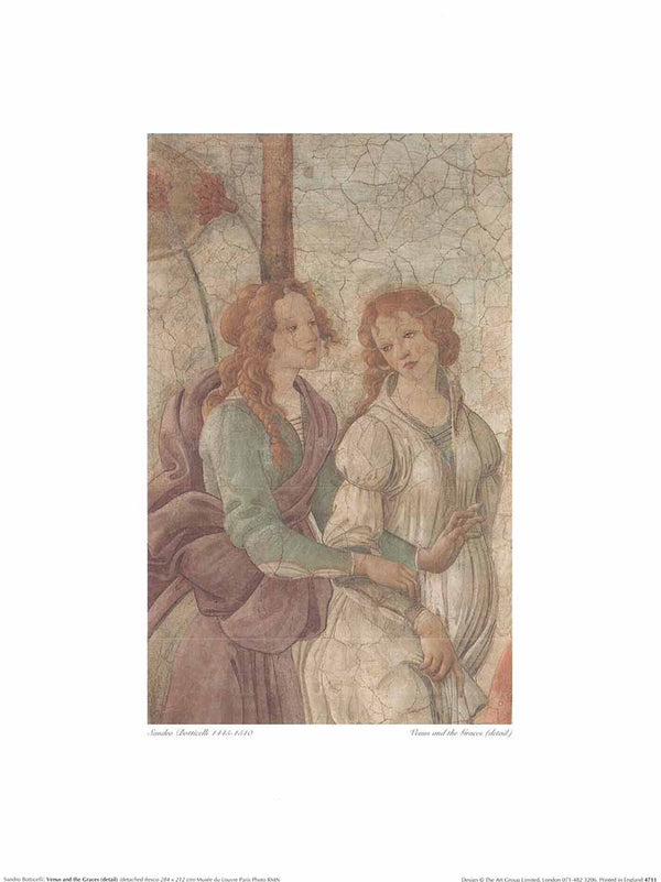 Venus and the Graces by Sandro Botticelli - 12 X 16 Inches (Art Print)