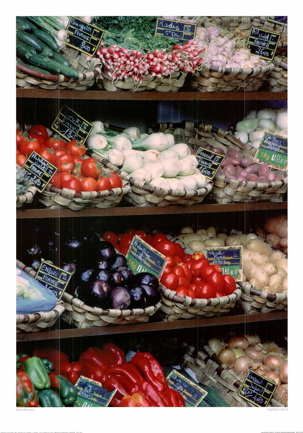 Vegetable Stand by Brian Reinhart - 20 X 28" - Fine Art Posters.