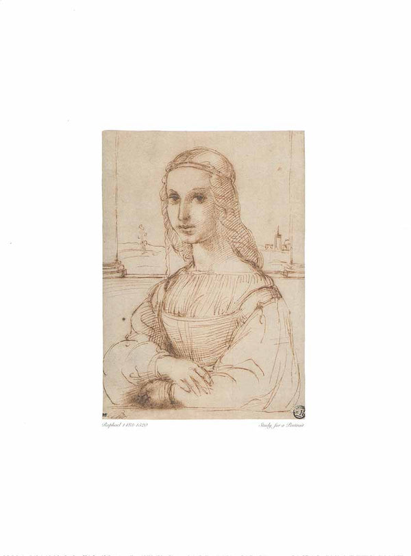 Study for a Portrait by Raffaello Sanzio - 12 X 16 Inches (Art Print)