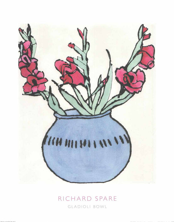 Gladioli Bowl by Richard Spare - 16 X 20" - Fine Art Posters.