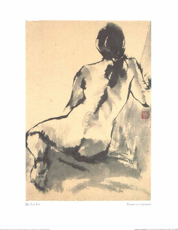 Resting Woman by Qu LeiLei - 16 X 20 Inches (Art Print)