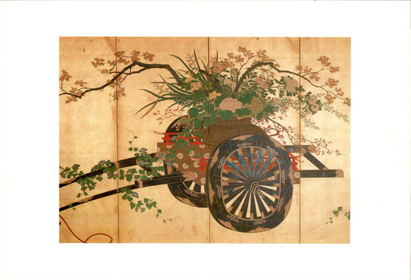 Le Chariot fleuri / Art Japonais 19e siècle
