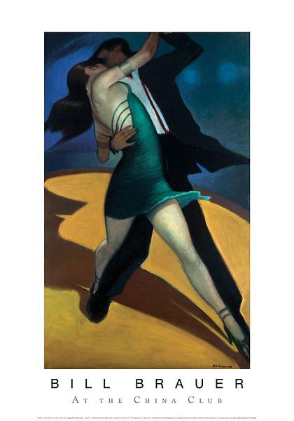 At the China Club by Bill Brauer - 14 X 20" - Fine Art Poster.