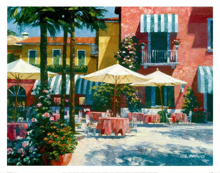 Inn at Lake Garda by Howard Behrens - 24 X 30" - Fine Art Poster.