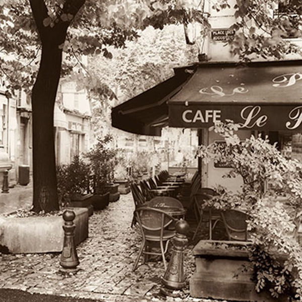 Café, Aix-en-Provence by Alan Blaustein - 24 X 24" - Fine Art Poster.
