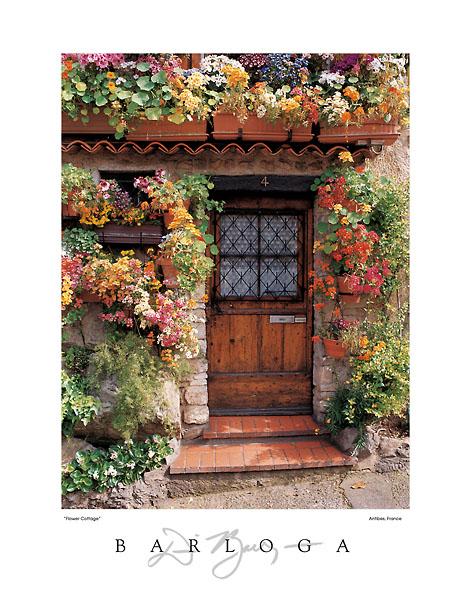 Flower Cottage by Dennis Barloga - 22 X 28" - Fine Art Poster.