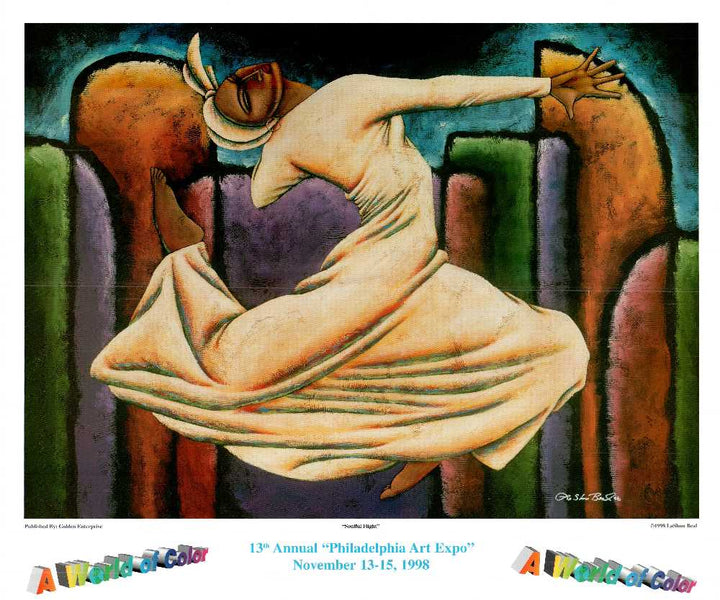 Soulful Flight by LaShun Beal - 25 X 30" - Fine Art Poster (Philly Art Expo Poster 1998)