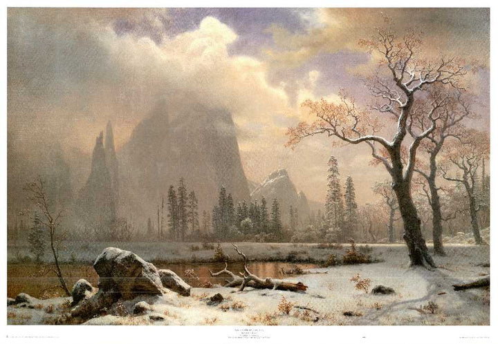 Yosemite Winter Scene, 1872 by Albert Bierstadt - 25 X 36" - Fine Art Poster.
