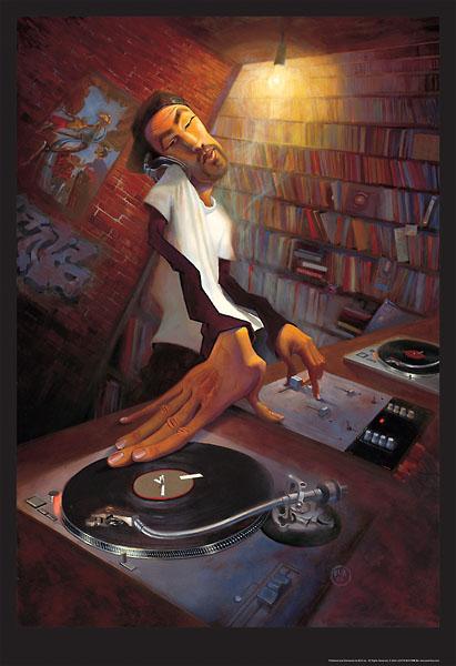 The DJ by Justin Bua - 24 X 35 Inches (Art Print)