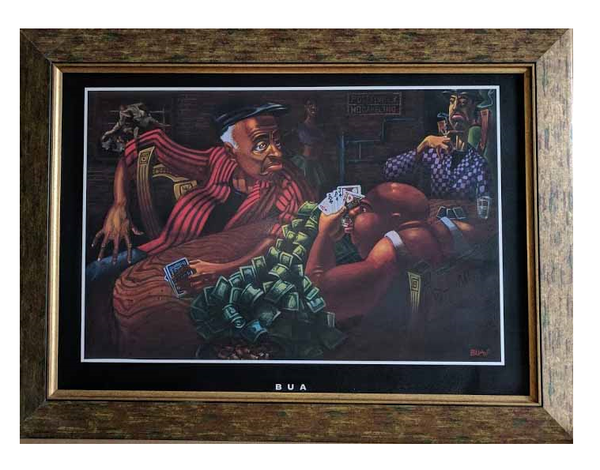 Four of a Kind Beats a Full House by Justin Bua - 28 X 38 Inches (Framed Giclee on Masonite Ready to Hang)