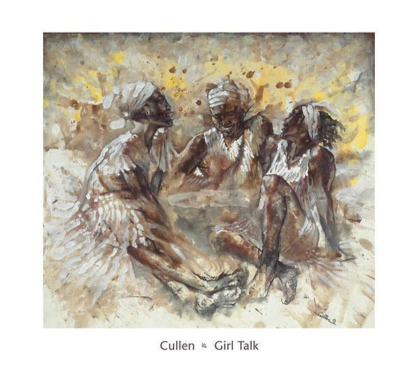 Girl Talk by Johanne Cullen - 26 X 28 Inches - Fine Art Poster.