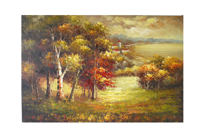 Landscape by Alfia - 24 X 36" (Oil Painting on Canvas Ready to Hang) - Fine Art Poster.
