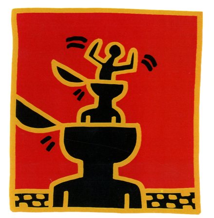 Untitled, 1982 by Keith Haring - 6 X 6 Inches (Greeting Card)