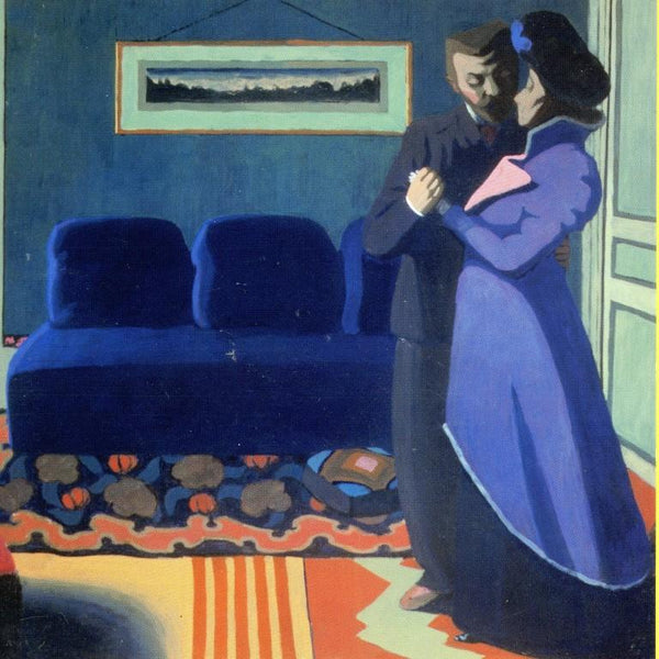 The Visit, 1899 by Félix Vallotton - 6 X 6" (Greeting Card)