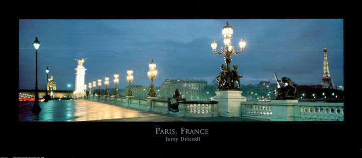 Paris, France by Jerry Driendl - 16 X 36" - Fine Art Poster.