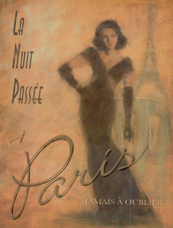 Evening in Paris by Margaret Dyer - 22 X 28" - Fine Art Poster.