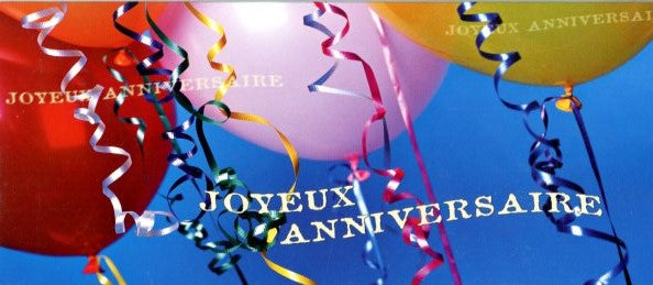 Joyeux Anniversaire - 4 X 8 Pouce (Greeting Card) – Artistica Fine Art