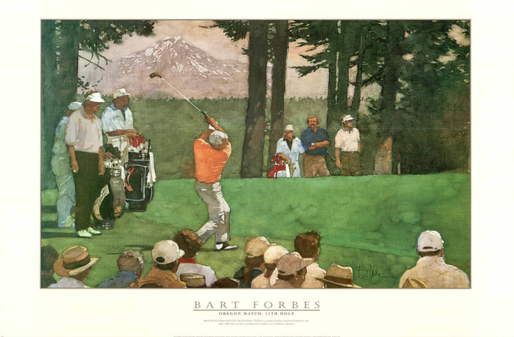 Oregon Match, 11th Hole by Bart Forbes - 24 X 36" - Fine Art Poster.