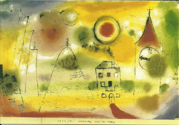 Winter's Day Just before noon by Paul Klee - 5 X 7 Inches (Greeting Card)