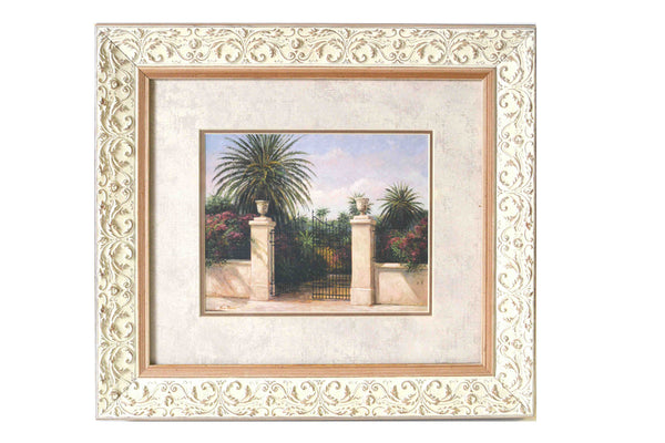 Palm Gate I - (Frame with Double Matte and Glass Ready to Hang)