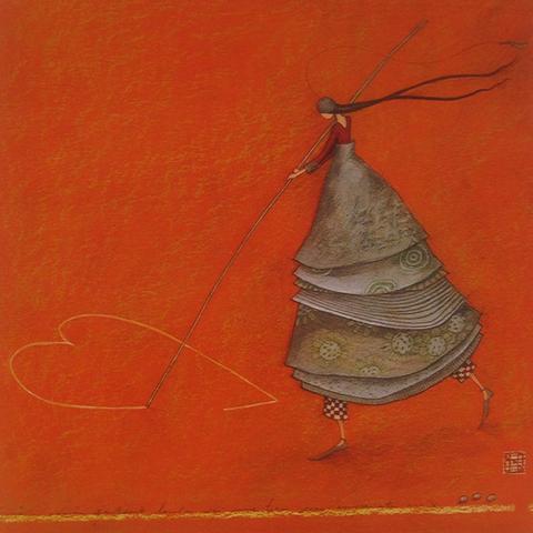 Love Letter by Gaelle Boissonnard - 6 X 6 Inches (Greeting Card)