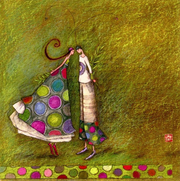 Of all Colors by Gaelle Boissonnard - 6 X 6 Inches (Greeting Card)