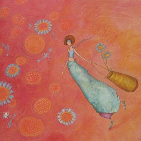 Small Fish by Gaelle Boissonnard - 6 X 6 Inches (Greeting Card)
