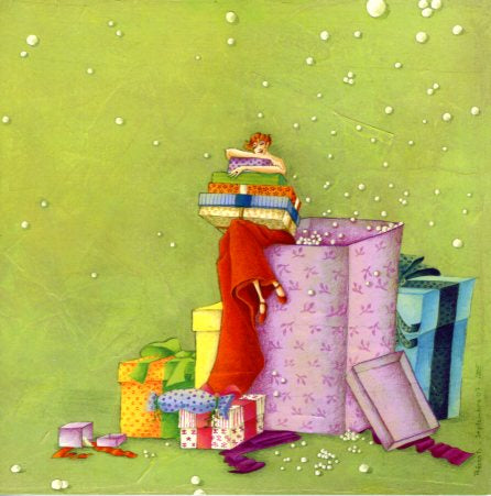 Gift Boxes by Marie-Anne Foucart - 6 X 6 Inches (Greeting Card)