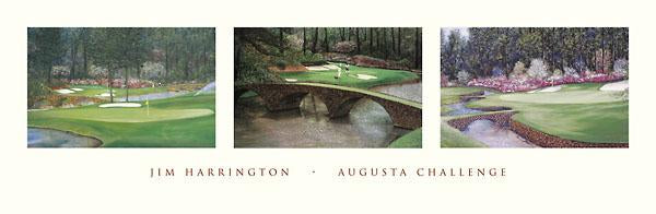 Augusta Challenge by Jim Harrington - 12 X 36" - Fine Art Poster.