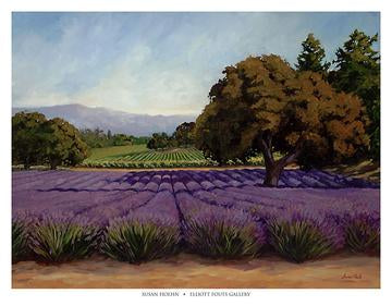 Lavender Fields by Susan Hoehn - 27 X 34" - Fine Art Poster.