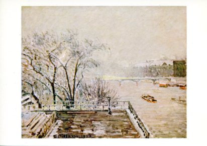 Le Louvre. Snowy Morning, 1902 by Pissarro - 4 X 6 Inches (Postcard)