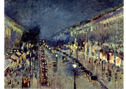 Night Effect: Boulevard Montmarte, 1897 by Pissarro - 4 X 6 Inches (Postcard)