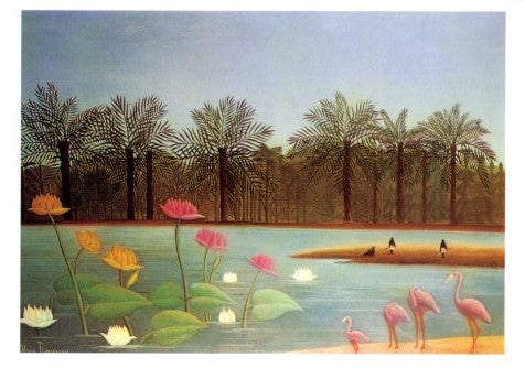 Flamingoes, 1907 by Henri Rousseau - 5 X 7 Inches (Note Card)