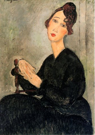 Dédie Haydn Seated, 1918 by Amedeo Modigliani - 5 X 7 Inches (Greeting Card)